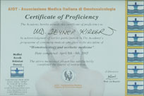 Dr. Zeynep Kirker Medical Esthetic Policlinic Homotoxicology and aesthetic medicine Certificate