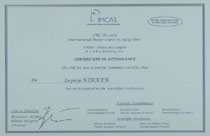 Dr. Zeynep Kirker Medical Esthetic Policlinic IMCAS Certificate