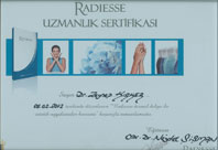 Dr. Zeynep Kirker Medical Esthetic Policlinic Dermal Filler and Aesthetic Applications Certificate